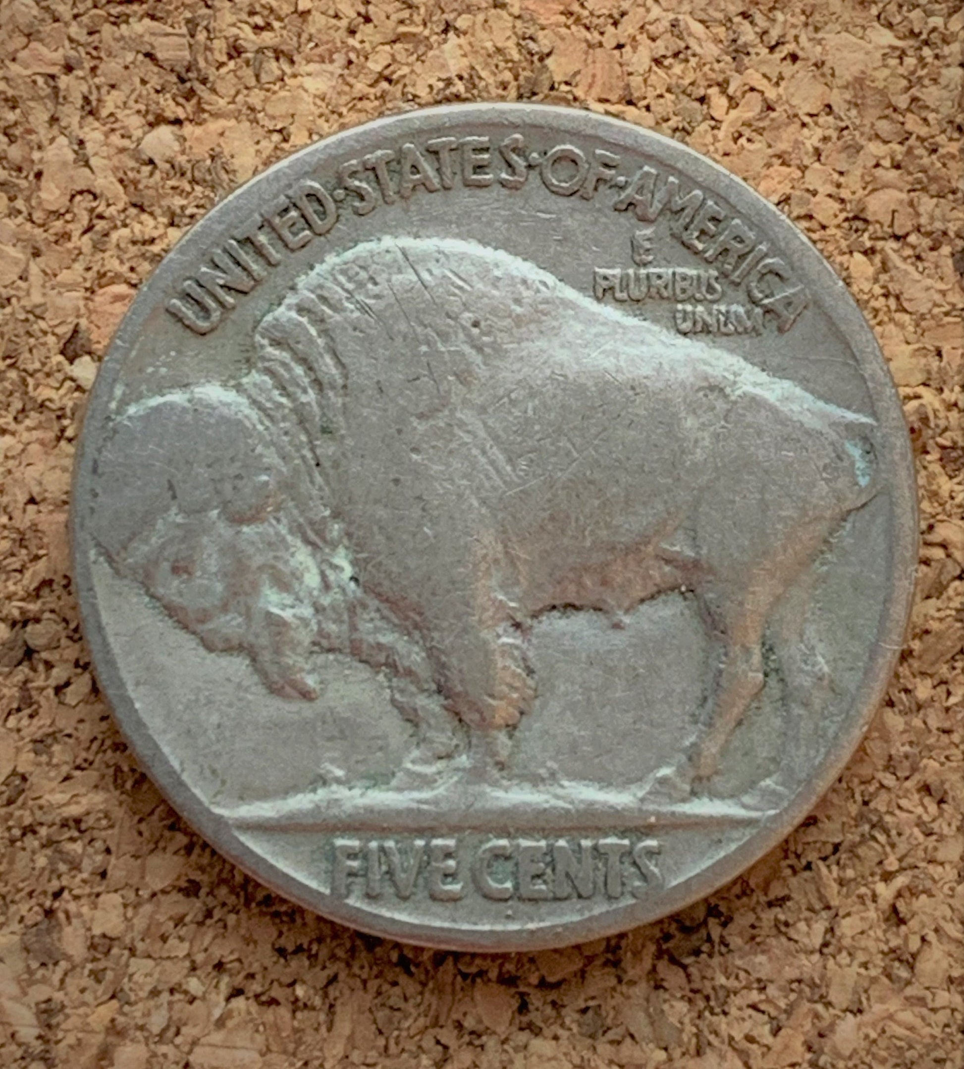 1928 Buffalo Nickel - Vintage US Coin - Clear Date - F/VF Grade / Condition