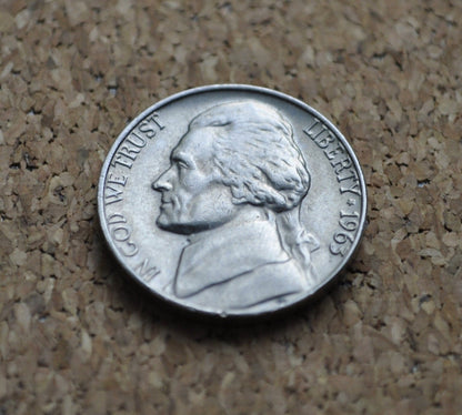 1963 P&D Jefferson Nickels - Choose by Mint and Grade - Denver and Philadelphia Mints - 1963 D Jefferson Nickel 1963 P Nickel