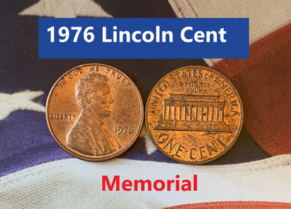1976 Lincoln Memorial Penny Cent - Fantastic Condition - 46th Anniversary - Collectible Coin