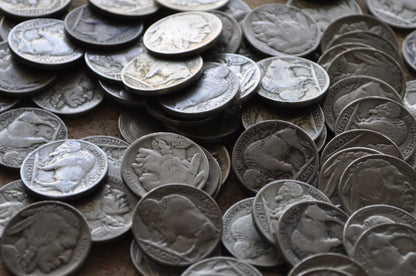 Lot of 10, 20, 30 / Roll of 40 Buffalo Nickels - 1913 to 1939 - US Vintage US Coins - Avg Circulation - All Readable Dates - 1920's, 1930's