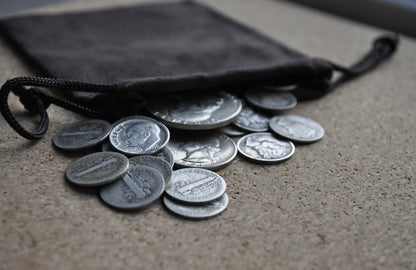 Bag of Silver Coins - Silver Dollars, Silver Dimes, Silver Quarters, Silver Half dollars - Choose by Size!