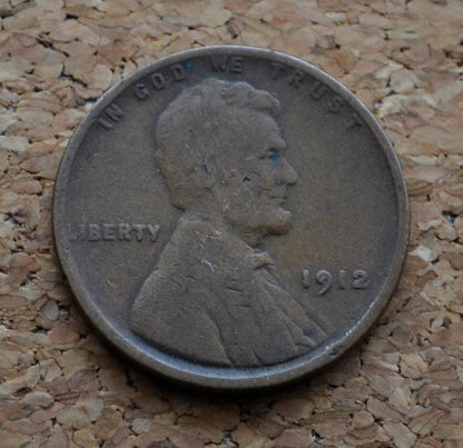1912 P,D,S Wheat Penny - Choose by Mint and Grade - Lincoln Wheat Ear Cent - Semi Key Date - WWI Era Coin