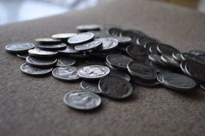 Lot of 10, 20, 30 / Roll of 40 Buffalo Nickels - 1913 to 1939 - US Vintage US Coins - Avg Circulation - All Readable Dates - 1920's, 1930's