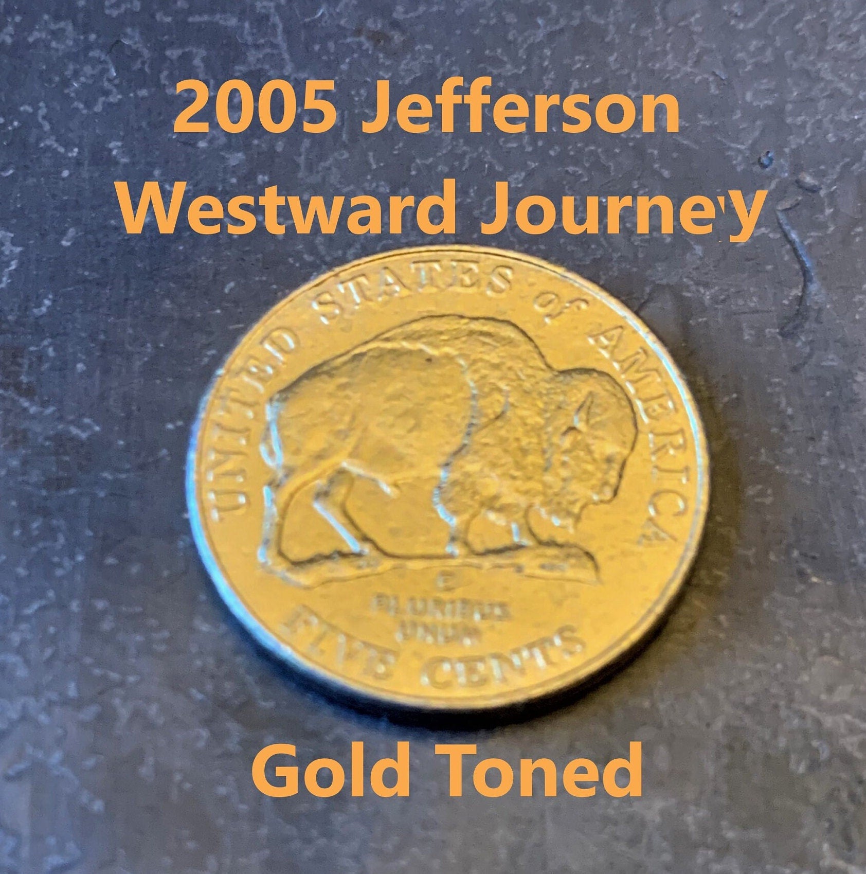 2005 Jefferson - Westward Journey Nickel - Bison / Buffalo Reverse - Beautifully Golden Toned