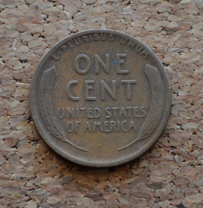 1918-D Wheat Penny - VG to F (Very Good to Fine) Grade / Condition - Denver Mint - WWI Era US Cent - 1918 D Wheat Ear Cent - 1918D