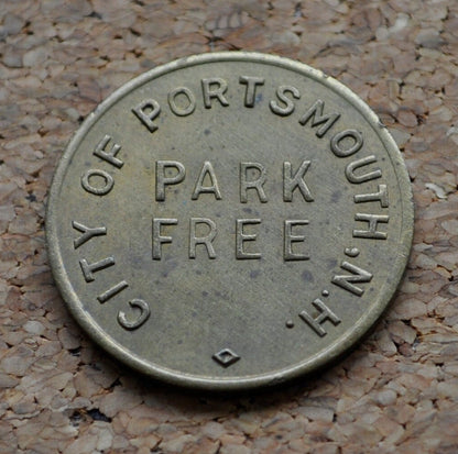 1970's Portsmouth NH Token - Park Free - Shop In Portsmouth NH - Vintage Token