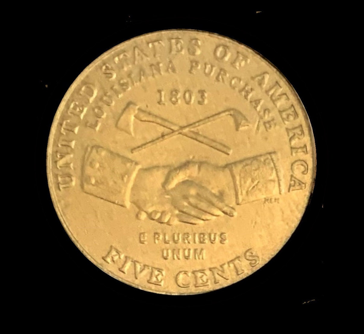 2004 Jefferson - Westward Journey Nickel - Peace Medal Reverse - Beautifully Golden Toned