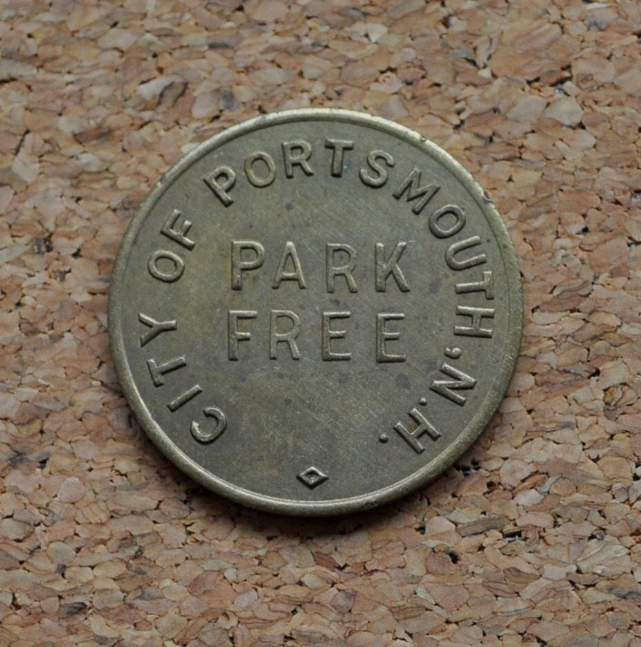 1970's Portsmouth NH Token - Park Free - Shop In Portsmouth NH - Vintage Token