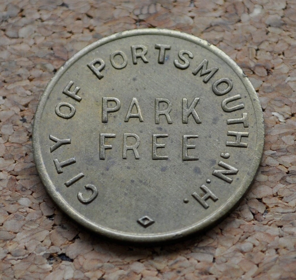 1970's Portsmouth NH Token - Park Free - Shop In Portsmouth NH - Vintage Token