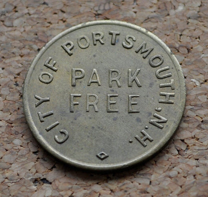 1970's Portsmouth NH Token - Park Free - Shop In Portsmouth NH - Vintage Token