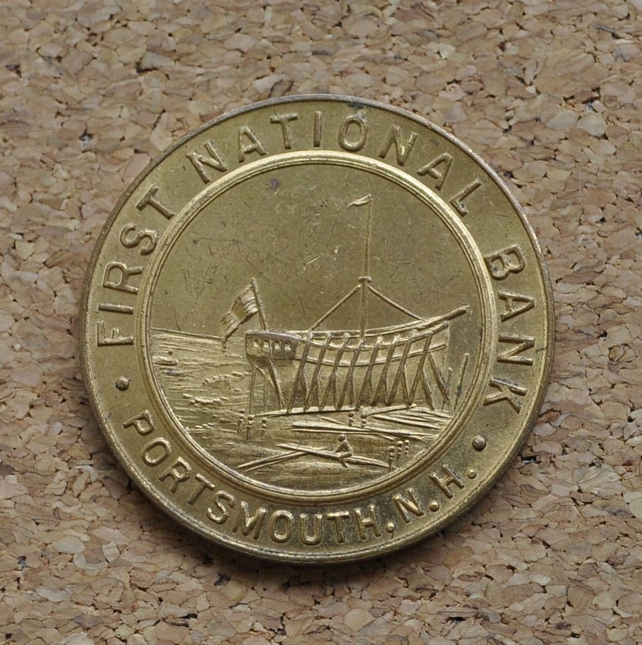 Bank Deposit Token - 50 Cents - First National Bank Portsmouth New Hampshire, USA - Pre-1966 Minting