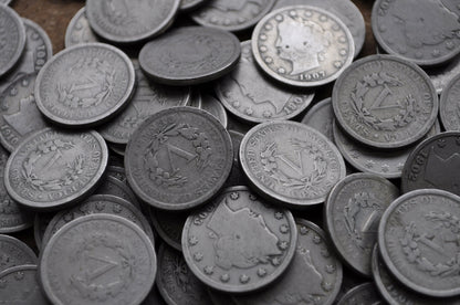 Roll of 40 Liberty V Nickels - 1900 to 1912 - American Vintage US Coins - Good to Very Good - Liberty Head nickel roll of 40 V Nickels