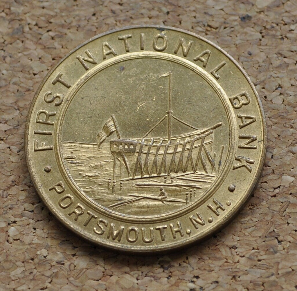 Bank Deposit Token - 50 Cents - First National Bank Portsmouth New Hampshire, USA - Pre-1966 Minting