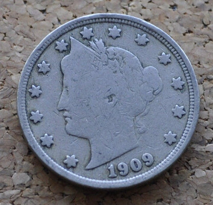 1909 Liberty Head Nickel - 1909 V Nickel - 1909 P Nickel - Choose by Grade