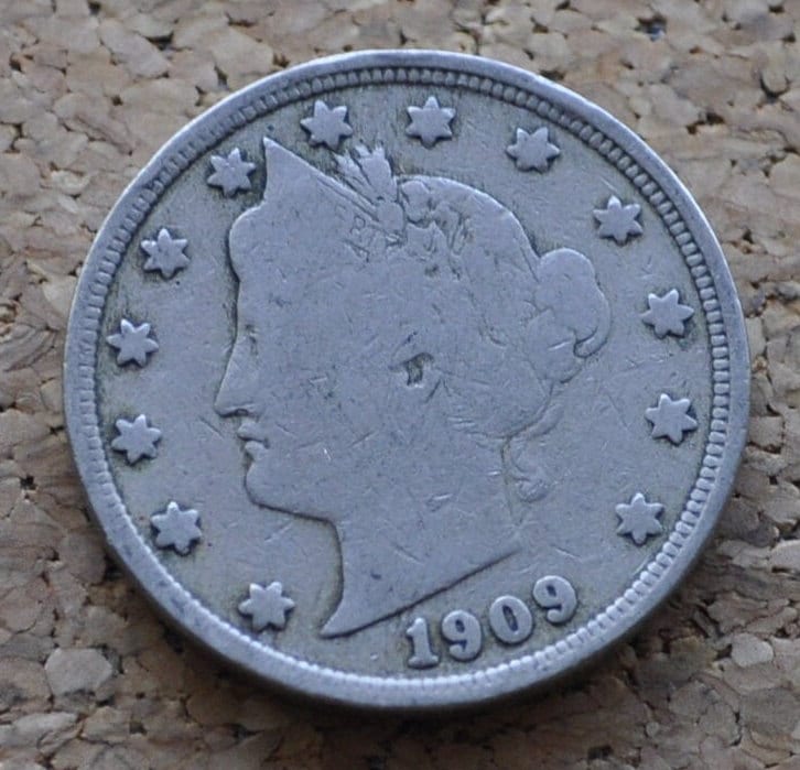 1909 Liberty Head Nickel - 1909 V Nickel - 1909 P Nickel - Choose by Grade