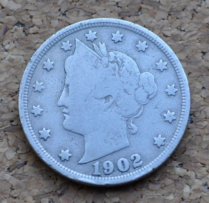 1902 Liberty Head Nickel - V Nickel - Choose by Grade / Condition - Liberty Nickel - 1902 V Nickel - 1902 Nickel