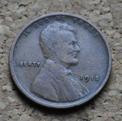 1915 Wheat Penny - Choose by Grade / Condition - Good Earlier Date - World War I Era Coin - 1915P Wheat Ear Cent - 1915-P Lincoln Cent