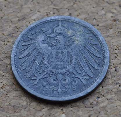 1917-1921 German 10 Pfennig Deutsches Reich - Great conditions - Second Reich of Germany 1917 - WWI Era German Coin - Ten Pfennig 1917