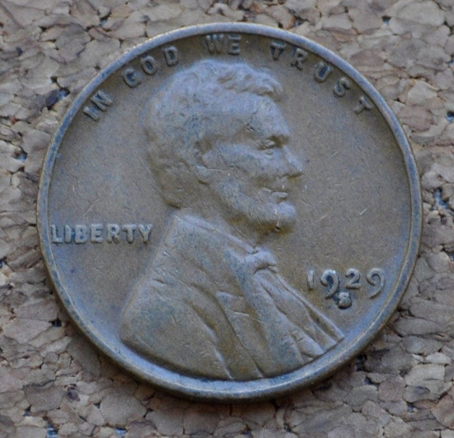 1929-S Wheat Penny - Choose By Grade - 1929 S Wheat Ear Cent 1929S Wheat Back Lincoln Cent