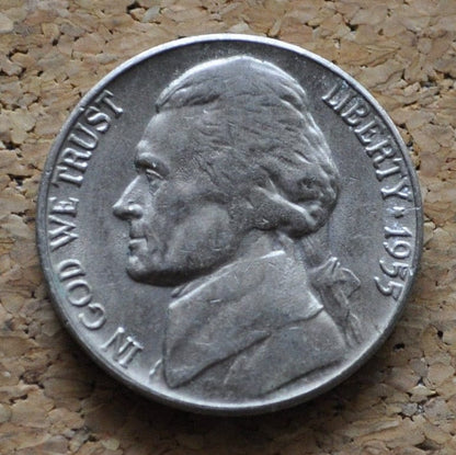 1955 D Jefferson Nickel - Great Condition - 1955 D Nickel - Denver Mint Nickel 1955