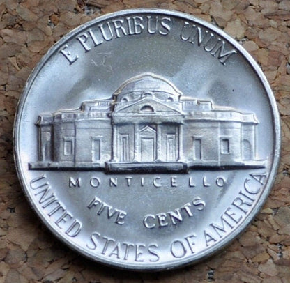 1967 Jefferson Nickel - BU (Uncirculated) Condition - Full Mint Luster - Beautiful coin for a collection - 1967 P Nickel - 1967 P Jefferson