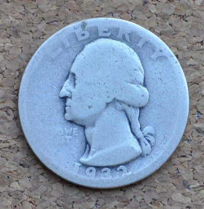 1932-S Washington Silver Quarter - G (Good) Condition - San Francisco Mint - Key Date Quarter 1932 S - 1932 S Washington Quarter Collection