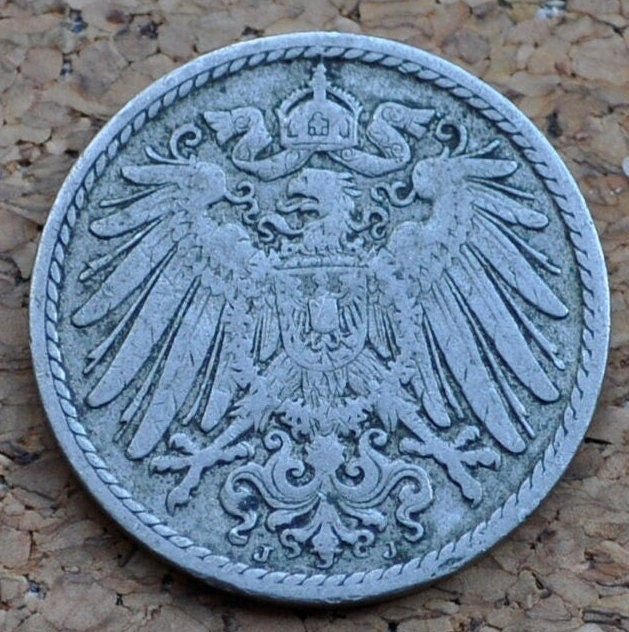 1905 German 5 Pfennig Deutsches Reich - Great condition - Second Reich of Germany 1905 German Coin - Five Pfennig 1905