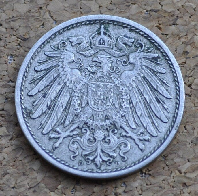 1912 German 10 Pfennig Deutsches Reich - XF condition - Second Reich of Germany 1912 - WWI Era German Coin - Ten Pfennig 1912