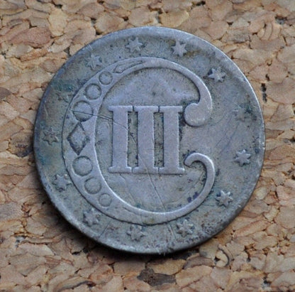 1852 Three Cent Silver US Coin - Choose by / Grade / Condition - 1852 3 Cent - Trimes / Silver 3 Cent Pieces - Good Type Coin