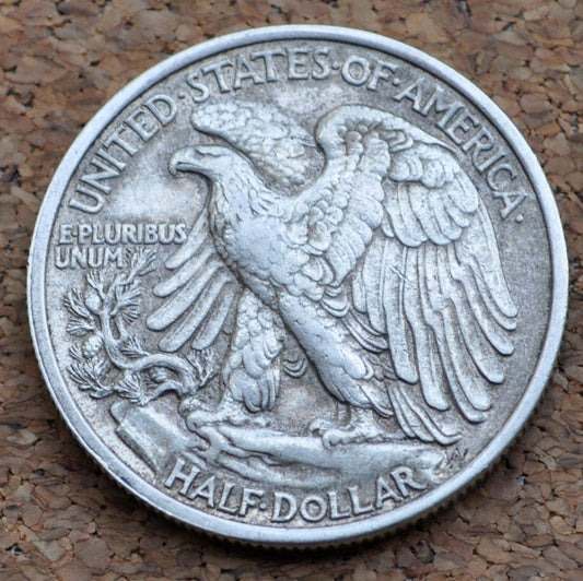 1939 Walking Liberty Silver Half Dollar - XF45 (Extremely Fine to AU50) - Philadelphia Mint - 1939-P Half Dollar / 1939 P Half Dollar
