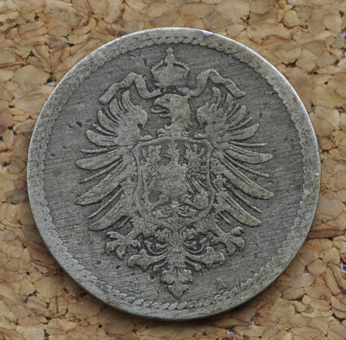 1889 German 5 Pfennig Deutsches Reich - Great condition - Second Reich of Germany 1889 German Coin - Five Pfennig 1889 5 Pfennig