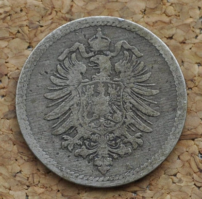 1889 German 5 Pfennig Deutsches Reich - Great condition - Second Reich of Germany 1889 German Coin - Five Pfennig 1889 5 Pfennig