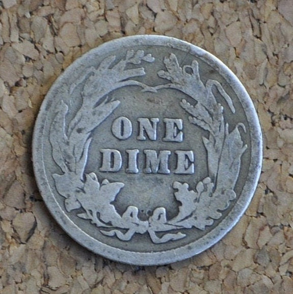 1914 Barber Silver Dime - G-VG (Good-Very Good) Grade - Philadelphia / Denver Mints - 1914 P Barber Dime Liberty Head Dime 1914 P&D