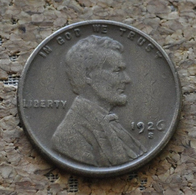 1926 P,D,S Wheat Pennies - Choose by Mint & Grade - Semi-Key Dates - San Francisco Mint 1926 S Wheat Ear Cent 1926 D Wheat Back Penny 1926P