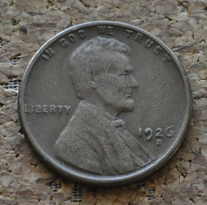 1926 P,D,S Wheat Pennies - Choose by Mint & Grade - Semi-Key Dates - San Francisco Mint 1926 S Wheat Ear Cent 1926 D Wheat Back Penny 1926P