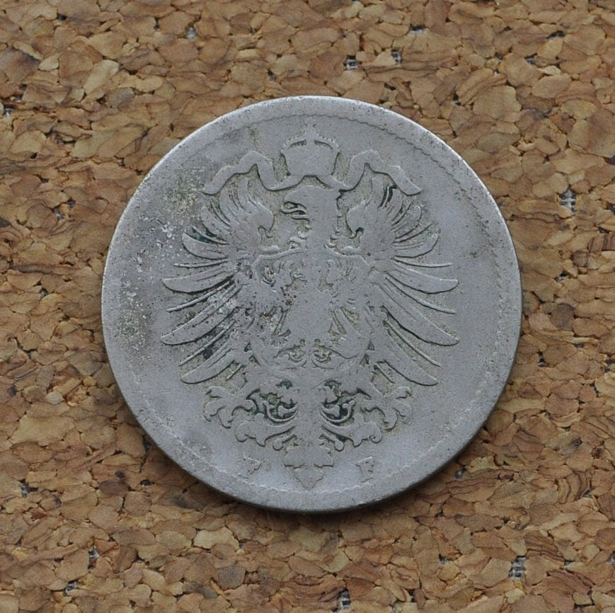 1874 German 10 Pfennig Deutsches Reich - Good condition - Second Reich of Germany 1874 - 1800s German Coin - Ten Pfennig 1874