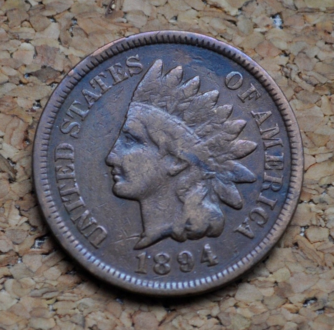 1894 Indian Head Penny - Choose by Grade / Condition - 1894 Indian Head Cent - 1894 Penny - 1894 Cent, Better Date