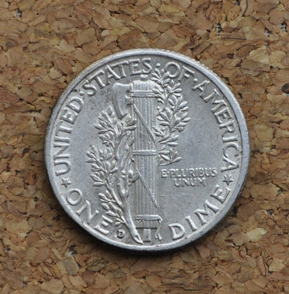 1945 Mercury Silver Dimes, P,D,S - Choose by Mint & Grade - 1945 D Winged Liberty Head Silver Dime 1945 S Dime 1945