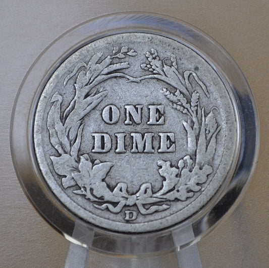 1912-D Barber Silver Dime - Choose by Grade / Condition - Denver Mint - 1912 D Barber Dime 1912 D Liberty Head Dime 1912D