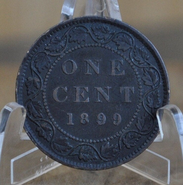 1899 Canadian One Cent - XF (Extremely Fine) Condition - Queen Victoria - One Cent Canada 1899 Large Cent - 1899 One Cent