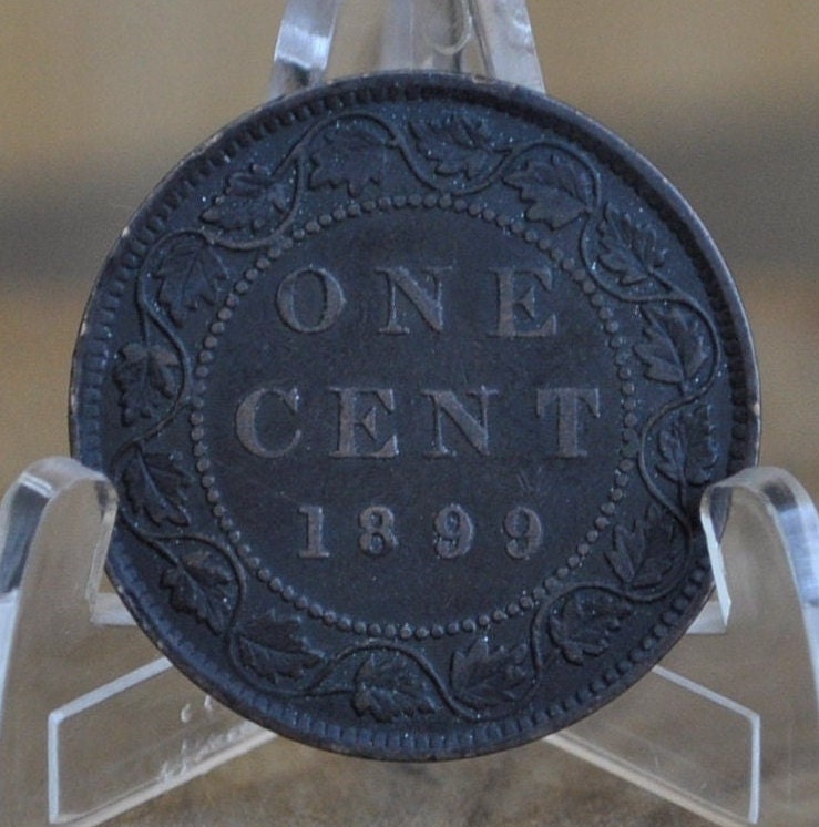 1899 Canadian One Cent - XF (Extremely Fine) Condition - Queen Victoria - One Cent Canada 1899 Large Cent - 1899 One Cent