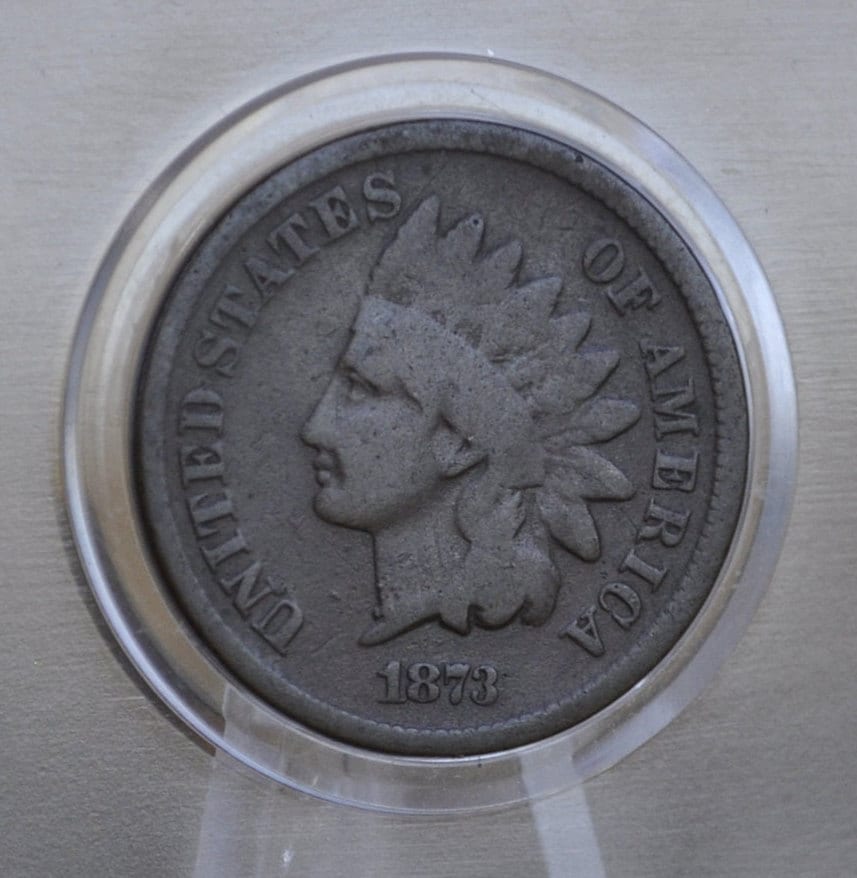 1873 Indian Head Penny - Choose by Grade / Condition - Good Date, Harder To Find - Indian Head Cent 1873 - Open 3 Variety