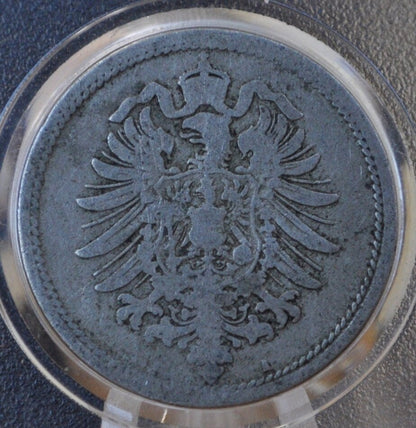 1889 German 10 Pfennig Deutsches Reich - Good condition - Second Reich of Germany 1889 - 1800s German Coin - Ten Pfennig 1889