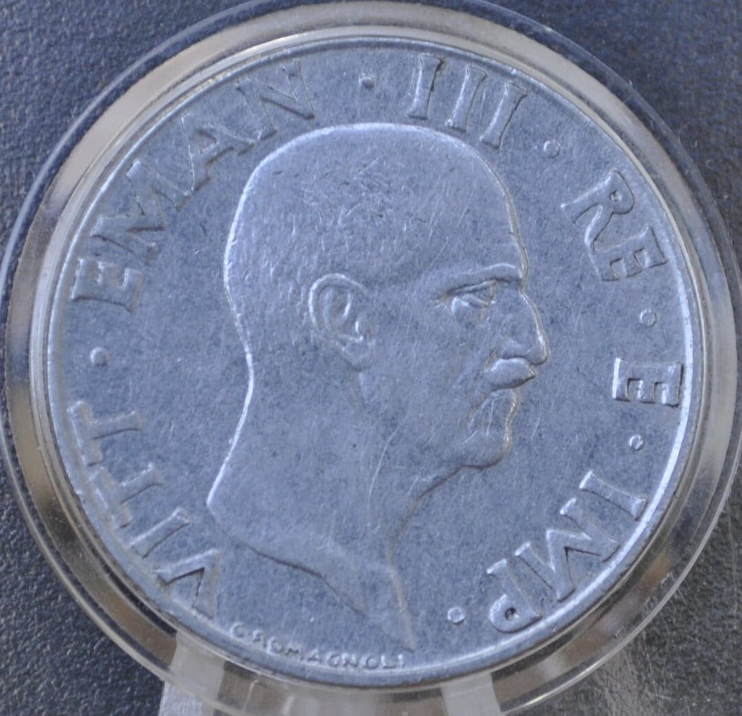 1941 Italian 50 Centesimi Coin - Victor Emmanuel III - Italy Twenty Cent Coin 1941 Fifty Centesimi - Kingdom of Italy - Great Condition