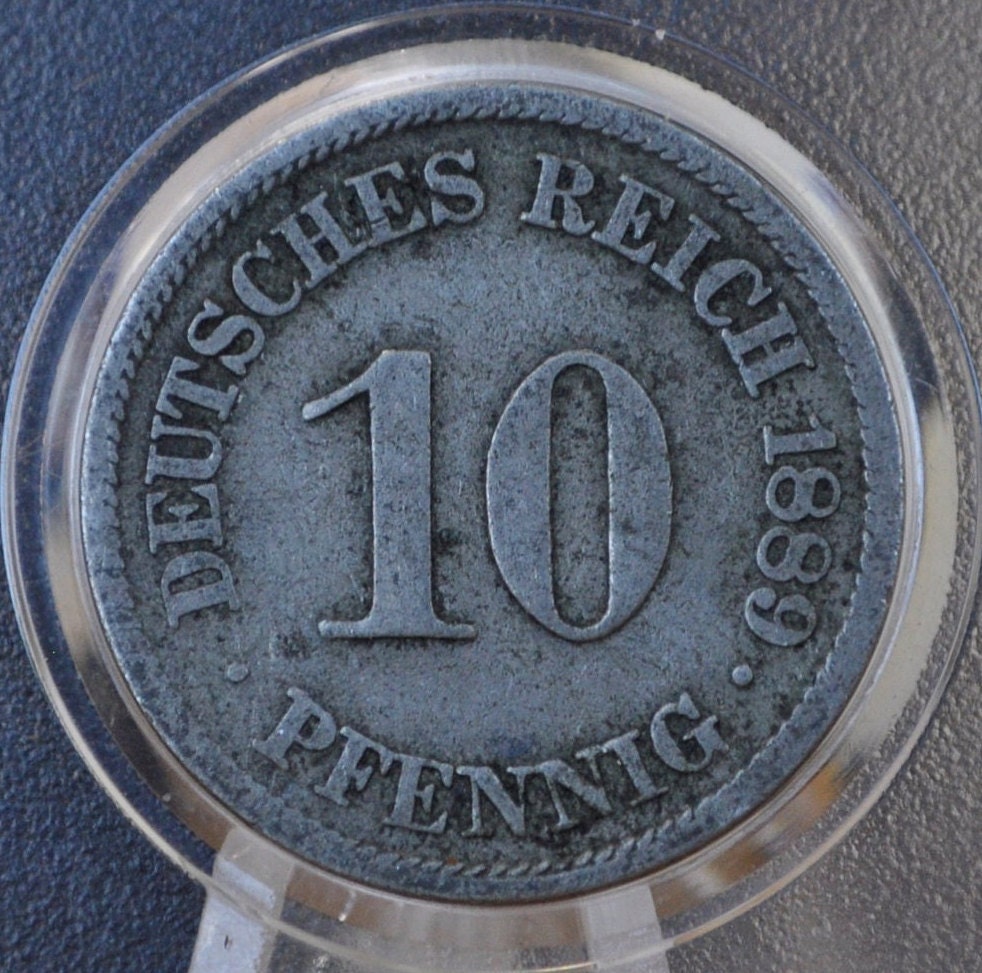1889 German 10 Pfennig Deutsches Reich - Good condition - Second Reich of Germany 1889 - 1800s German Coin - Ten Pfennig 1889