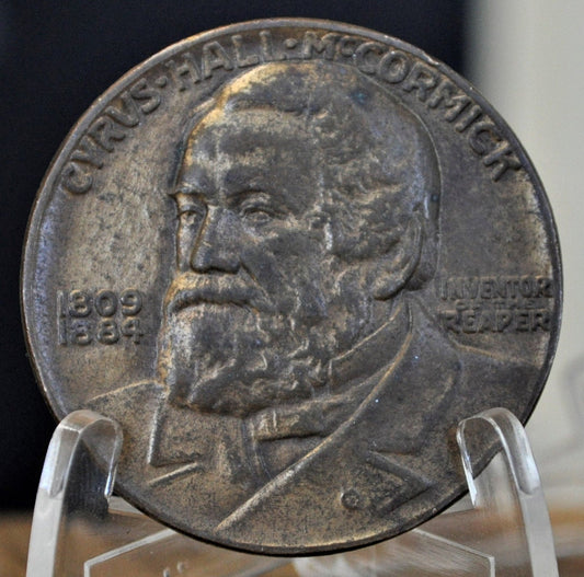 1931 International Reaper Centennial - Cyrus Mccormick - 1831-1931 Anniversary Medal - Bronze Harvester Company Commemorative Token