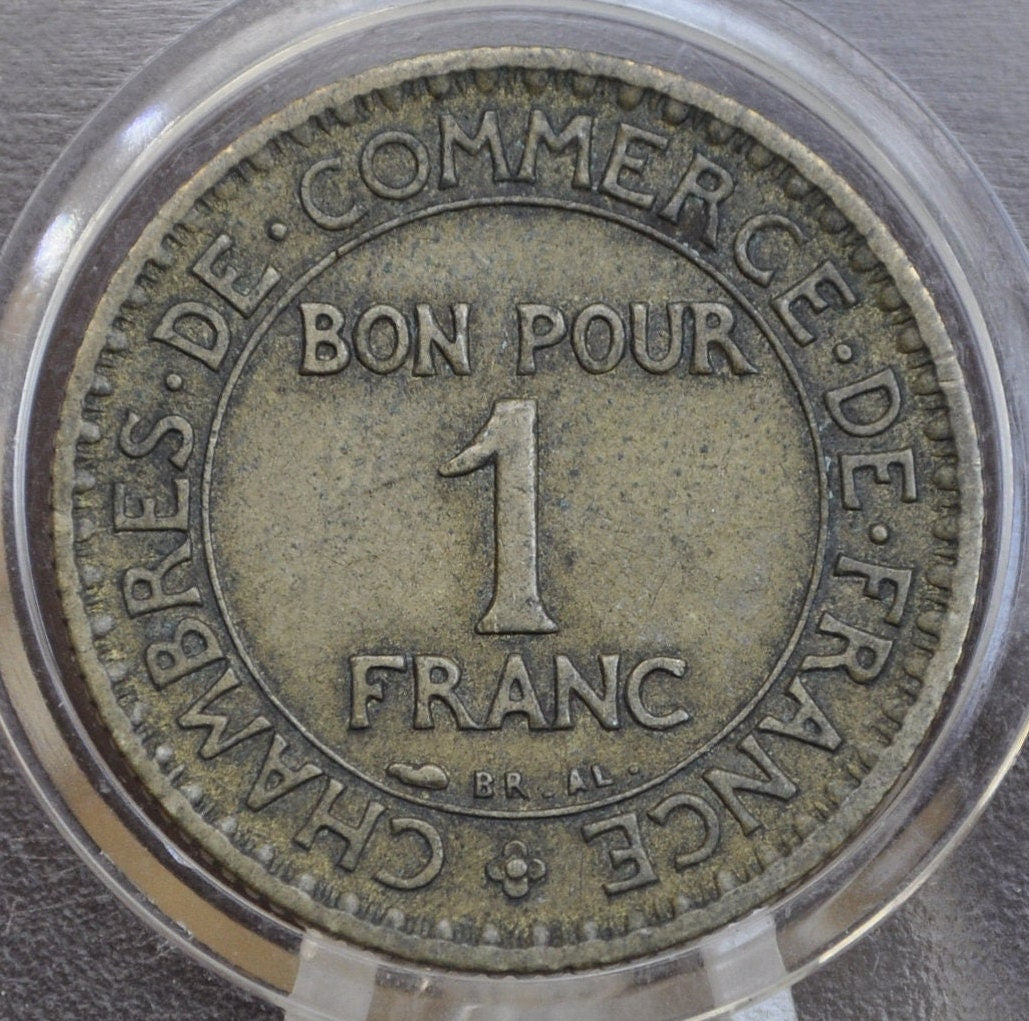 1920's French 1 Franc and 50 Centimes Coins - Choose by Date - Great Conditions - Bon Pour 1 Franc "Commerce Industrie"