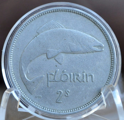 Irish Florins - Choose by Date! - 1950's and 60's Florin Coin Ireland 2 Shillings Coin - Salmon Design Irish Coins