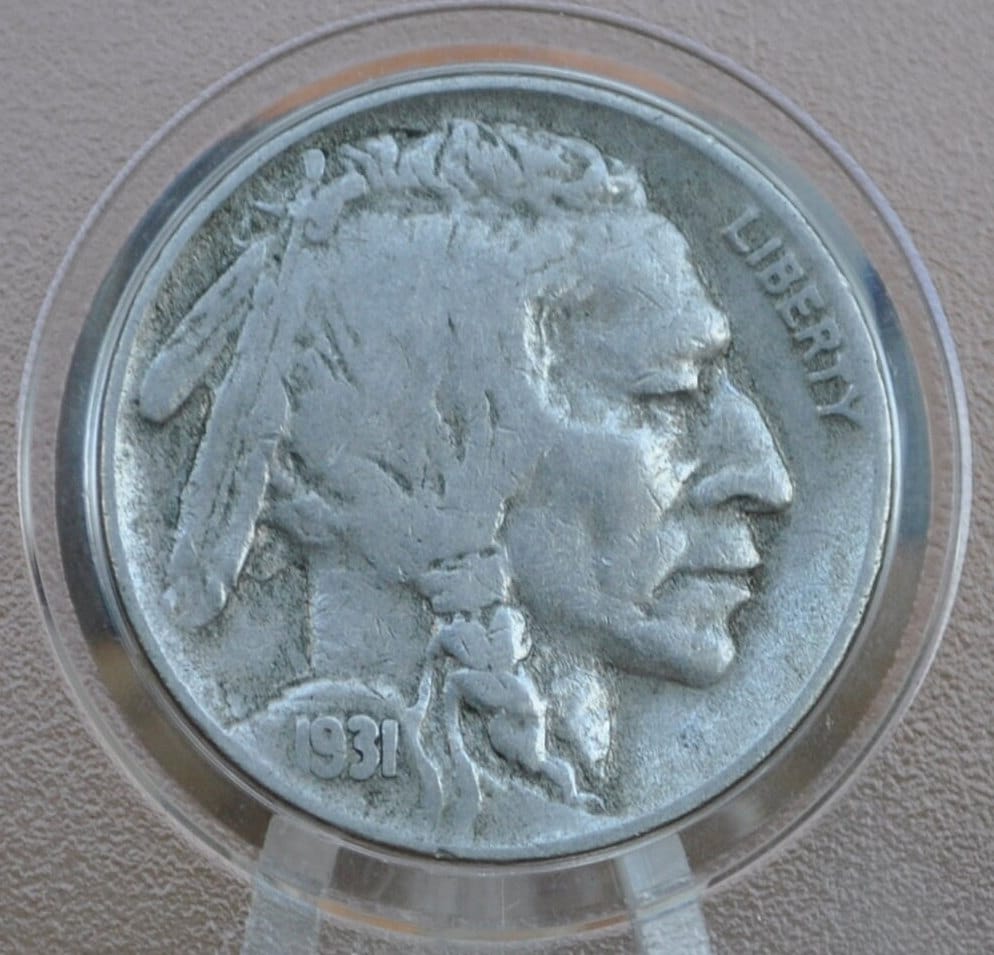 1931-S Buffalo Nickel - VF (Very Fine) Grade / Condition - Semi-Key Date - Excellent Grade - San Francisco Mint - Indian Head Nickel 1931 S