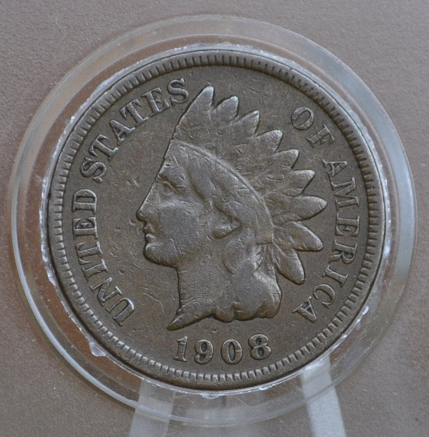 1908-S Indian Head Penny - Choose by Grade - Rare, Key Date - 1908 S US One Penny - 1908 S Indian Head Cent 1908 S